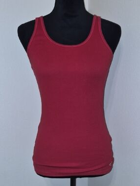 Hollister Ribbed Tank Top - Burgundy Red
